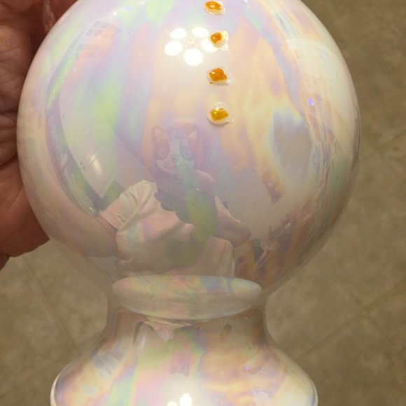 Vintage style glass snowman tree topper - Picture 6 of 8